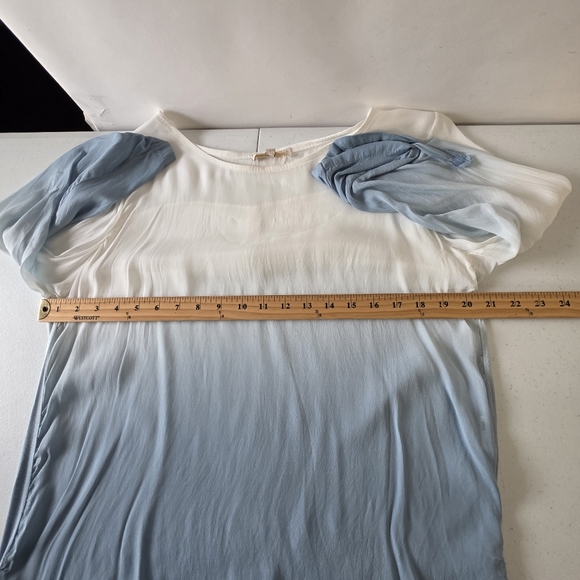 Prontomoda Giusy Silk Viscose Blend Top Size L Mixed Media Lightweight Tunic. - Picture 6 of 11